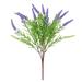 Washranp Artificial Lavender Bunches Fake Plastic Green Plant Lavender Floral Arrangement for Home Wedding Garden Ornament