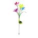 FRCOLOR 1pc Solar Power Flower Light Colored Lily Ground Lamp Stikc Light for Yard Garden