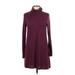 Z Supply Casual Dress - Sweater Dress: Burgundy Dresses - Women's Size Medium