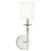 Capital Lighting Abbie 1 Light Sconce Polished Nickel