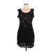 Romeo & Juliet Couture Cocktail Dress - Mini Scoop Neck Sleeveless: Black Solid Dresses - New - Women's Size Large