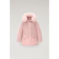 Woolrich Girls' Luxury Arctic Parka in Urban Touch with Cashmere Fur Pink Size 12