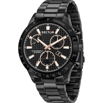 Sector Chronograph Edelstahl, Edelstahl schwarz Herren Image