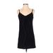 Necessary Objects Casual Dress - Mini: Black Chevron Dresses - Women's Size X-Small