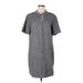 Banana Republic Casual Dress - Shift: Gray Marled Dresses - Women's Size 8