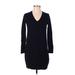 Club Monaco Casual Dress - Sweater Dress: Black Dresses - Women's Size Small