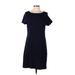 Talbots Casual Dress - Sheath: Blue Print Dresses - Women's Size Large