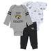 Newborn & Infant WEAR by Erin Andrews Gray/Black/White Jacksonville Jaguars Three-Piece Turn Me Around Bodysuits Pant Set