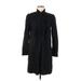 J.Crew Casual Dress - Shirtdress High Neck Long sleeves: Black Solid Dresses - Women's Size Small