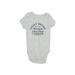 Lucky Brand Short Sleeve Onesie: Gray Marled Bottoms - Size 0-3 Month