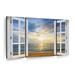 Elephant Stock Window To Ethereal Beach 3 Pieces Metal in White | 32 H x 66 W x 1.25 D in | Wayfair RV-351_window-to-ethereal-beach