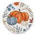 The Holiday Aisle® Autumn Pumpkins 4-Pack Round Absorbent Stone Coasters Stoneware in Brown/Orange/White | 1.24 H x 4 W x 4 D in | Wayfair