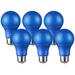 TORCHSTAR LED A19 Blue Bulbs, 8W, E26 Base Colored Light Bulb | 4.2 H x 2.36 W in | Wayfair F-27074