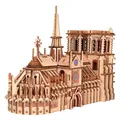 Puzzles en bois 3D Notre-Dame cathédrale bateau à voile avion soleil puzzle de calcul kit