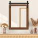 Gracie Oaks Ariarna Bathroom/Vanity Mirror Metal in Brown | 40 H x 26 W x 1.5 D in | Wayfair 385331DF91A04C5FABE189BD978F9E94