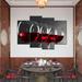 Latitude Run® Red Wine Row - 4 Piece Wrapped Canvas Set Canvas in Black/Red | 48 H x 75 W x 1.25 D in | Wayfair 8B39B504DB3B4712BBFE042748929009
