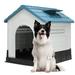 MoNiBloom Plastic Dog House Shelter Plastic House in Gray | 38.5 H x 30.5 W x 38.5 D in | Wayfair A17-DH-002-41-BL