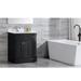Winston Porter Mirhan 36 Single Bathroom Vanity w/ Top Marble in Black | 36 H x 36 W x 21.85 D in | Wayfair 77F82FC2CD1C4F52ADF2505B629E44D6