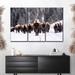 Foundry Select Bison Herd In Winter On Canvas 3 Pieces Set Canvas in White | 23 H x 14 W x 1 D in | Wayfair F0FBF3BB338E4A01AB8535978F9C3A1B