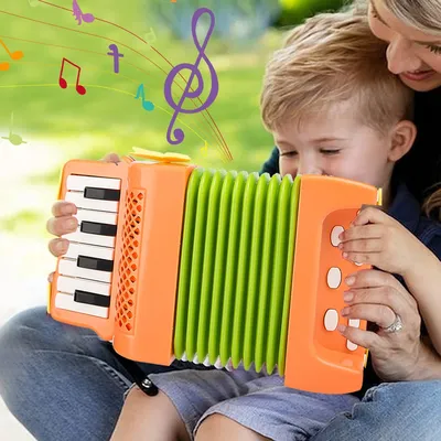 Jouet accordéon basse pour enfants Tingdos musicaux cadeaux pour tout-petits débutants garçons