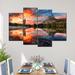 Loon Peak® Yosemite Park Sunset - 4 Piece Wrapped Canvas Multi-Piece Image Canvas in Green | 24 H x 14 W x 1 D in | Wayfair