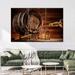Gracie Oaks Whiskey Barrel Dispenser - 3 Piece Wrapped Canvas Multi-Piece Image Canvas in Brown | 23 H x 14 W x 1 D in | Wayfair