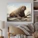 Dovecove Walrus Regal - Walrus Metal Wall Art Living Room Metal in Blue/Brown | 12 H x 20 W x 1 D in | Wayfair DC7B2966476349418220E4C97216466E