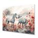 Gracie Oaks Horse Harmony - Animals Metal Wall Decor Metal in Gray/Pink/Red | 24 H x 32 W x 1 D in | Wayfair 62886D09DB4E434C85F491D1404D0536