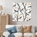 Winston Porter Little Birds on the Tree Branches VI - Animals Metal Wall Decor Metal in Gray/Orange/White | 16 H x 16 W x 1 D in | Wayfair