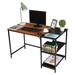 17 Stories Sahaana Rectangle Computer Desk Wood/Metal in Black/Brown/Gray | 29.53 H x 43.96 W x 23.62 D in | Wayfair