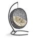 Encase Sunbrella® Swing Outdoor Patio Lounge Chair - East End Imports EEI-3943-BLK-BEI