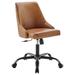 Designate Swivel Vegan Leather Office Chair - East End Imports EEI-4372-BLK-TAN