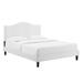 Juniper Channel Tufted Performance Velvet Twin Platform Bed - East End Imports MOD-6744-WHI