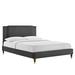 Zahra Channel Tufted Performance Velvet Queen Platform Bed - East End Imports MOD-6970-CHA