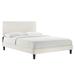 Yasmine Channel Tufted Performance Velvet King Platform Bed - East End Imports MOD-7016-WHI