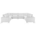 Commix Down Filled Overstuffed Performance Velvet 8-Piece Sectional Sofa - East End Imports EEI-4826-WHI