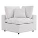 Commix Overstuffed Outdoor Patio Corner Chair - East End Imports EEI-4904-WHI