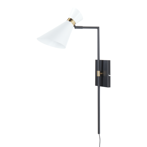 Wandlampe Weiß / Schwarz Verstellbar Elegant Modern für Wohnzimmer Schlafzimmer Flur