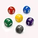 10Pieces Number 1 2 3 123 D6 14mm Acrylic Dice 6-sides Dices For Board Game Cubes 6 Colors learning