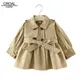 CROAL CHERIE Spring Jackets Children Bow Trench Coat For Girls Windbreaker Coat Infant Kids