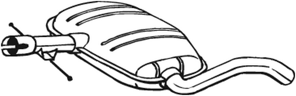 BOSAL Mittelschalldämpfer 233-703 für VW 1H9253409B Image