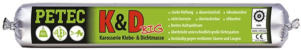 PETEC K&D Karosserie Klebe-&Dichtmassen weiß (600 ml) Metall-Klebstoff,Karosserieklebstoff,Hybridklebstoff,Universalklebstoff 94560 Image