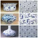 3 Pcs Ceramic Art Underglaze Colored Flower Paper Blue and White Paper Fish Plum Blossom High