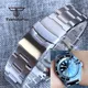 New Curved End Stainless Steel Watch Bracelet Folding Clasp Fit for Tandorio 62mas Diving Wristwatch