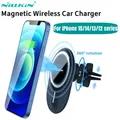 Magnetic Wireless Car Charger Holder For iPhone 15 Pro Max Nillkin Fast Wireless Charger Phone