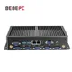 BEBEPC Mini Industrial PC Fanless Core i7 i5 4200U Celeron 2955U HD WiFi 6*RS232 RS485 Windows 10