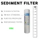 2 Pcs 10 INCH5 MICRON PPF/SEDIMENT WATER FILTER CARTRIDGE Water Purifier Front Filter Cartridge