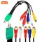 Cavo adattatore per componenti AV Audio Video da 20cm 3.5mm + 2.5mm a 5RCA per TV LCD LED Samsung
