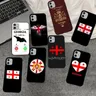Custodia per telefono bandiera Georgia per iPhone 8 7 6S Plus X 5S SE 2020 XR 11 12 mini pro XS MAX