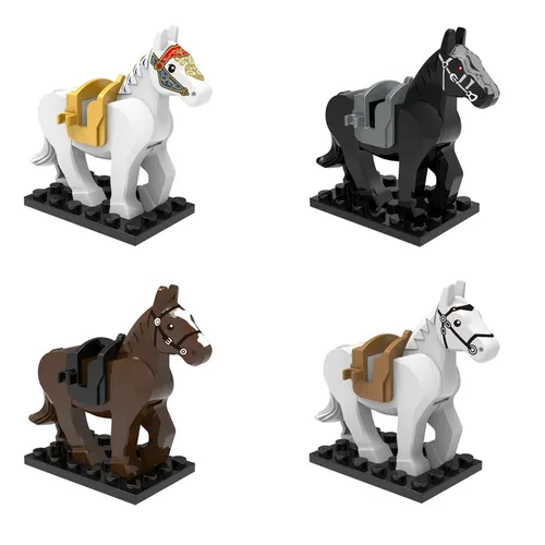 Weiß und schwarz krieg pferd kreative jigsaw modell Hobbit spielzeug die Ringe sattel puzzle kinder